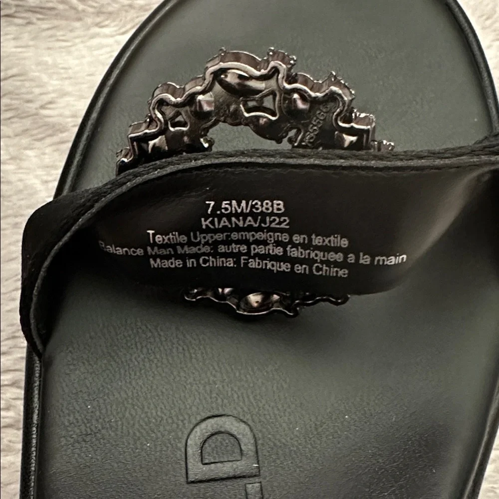 NWT Karl Lagerfeld Kiana Platform Wedge Sandal - Black - Women's Size 7.5 - Picture 4 of 12